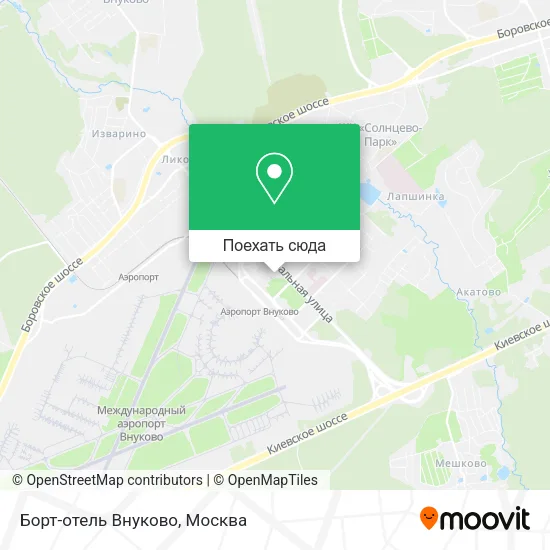 Карта Борт-отель Внуково