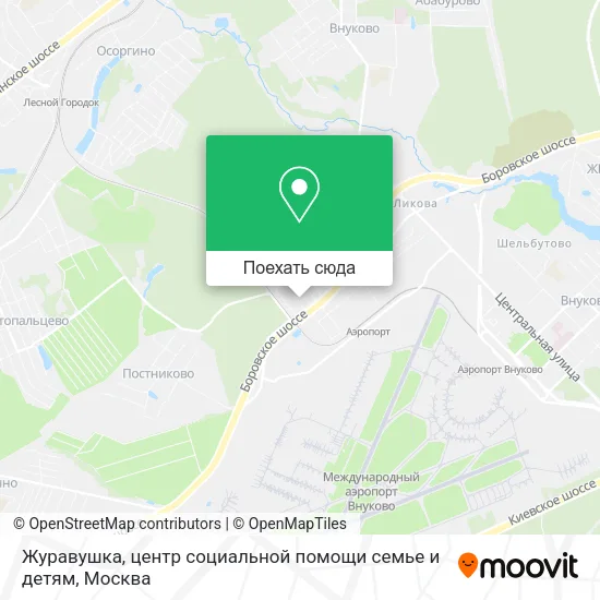 Карта Журавушка, центр социальной помощи семье и детям