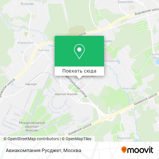 Карта Авиакомпания Русджет