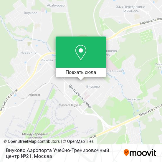 Карта Внуково Аэропорта Учебно-Тренировочный центр №21