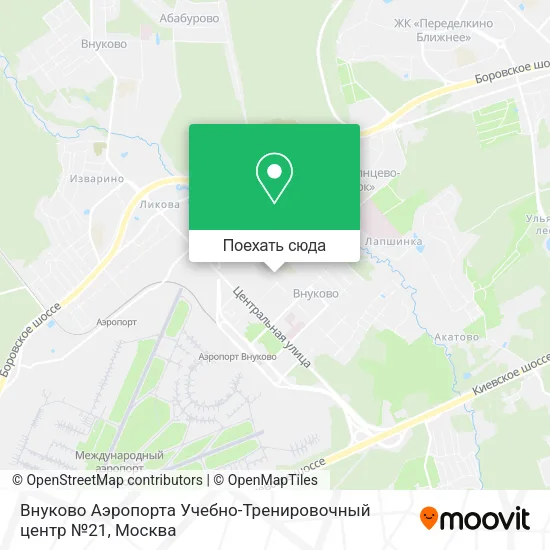Карта Внуково Аэропорта Учебно-Тренировочный центр №21