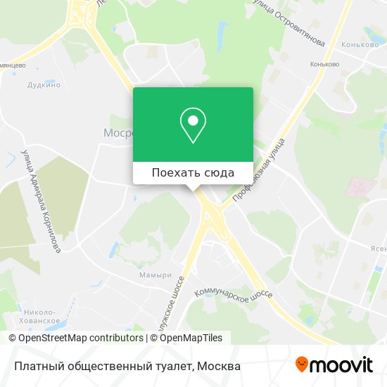 Карта Платный общественный туалет