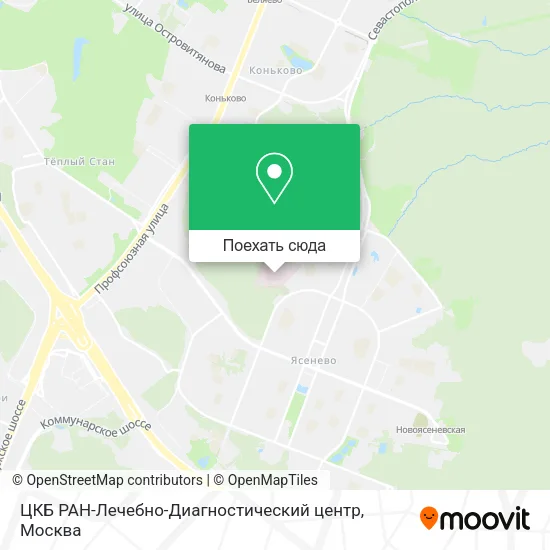 Карта ЦКБ РАН-Лечебно-Диагностический центр