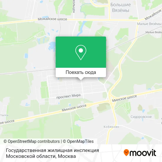 Карта Государственная жилищная инспекция Московской области