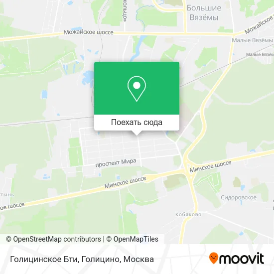 Карта Голицинское Бти, Голицино