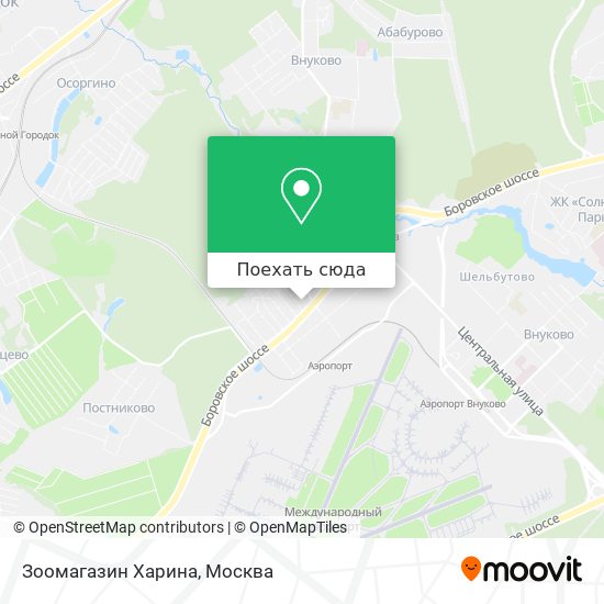 Карта Зоомагазин Харина