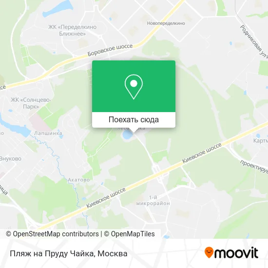 Карта Пляж на Пруду Чайка