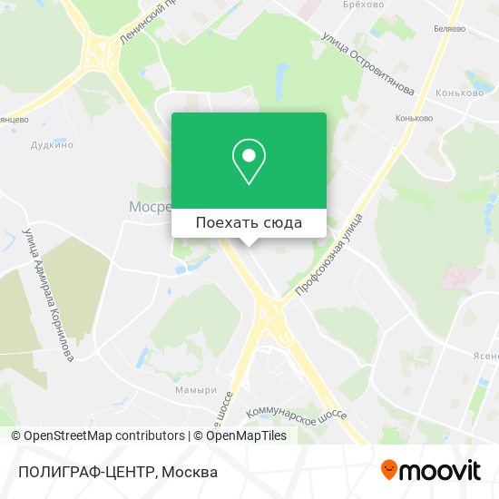 Карта ПОЛИГРАФ-ЦЕНТР