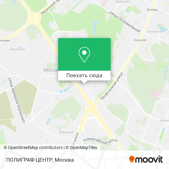 Карта ПОЛИГРАФ-ЦЕНТР