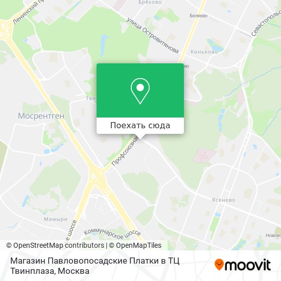 Карта Магазин Павловопосадские Платки в ТЦ Твинплаза