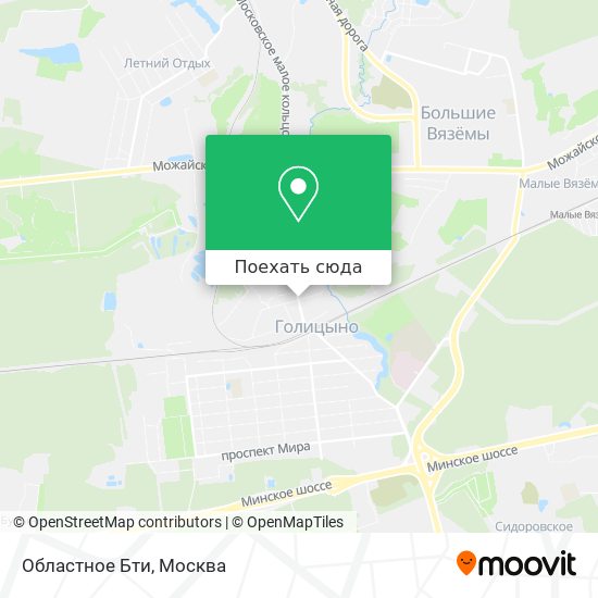 Карта Областное Бти