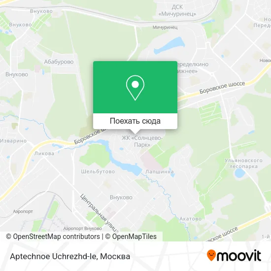 Карта Aptechnoe Uchrezhd-Ie