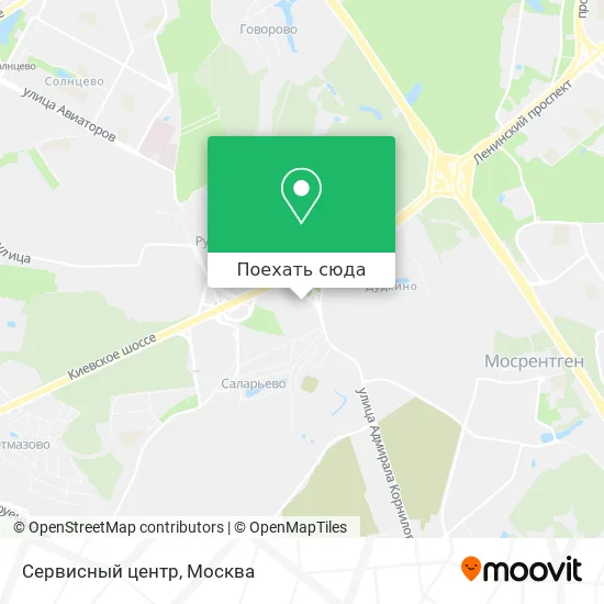 Карта Сервисный центр