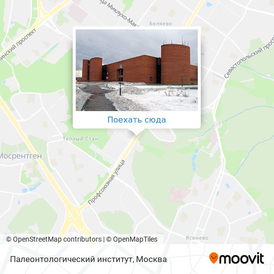 Карта Палеонтологический институт