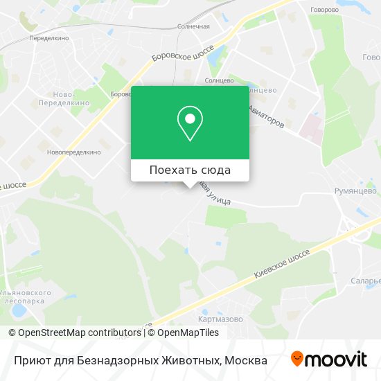 Карта Приют для Безнадзорных Животных