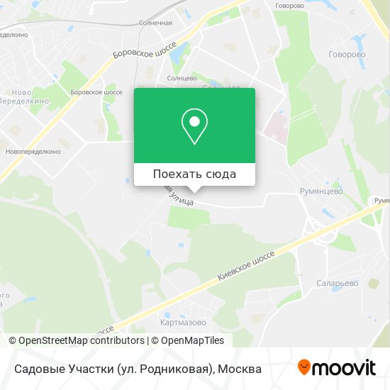Карта Садовые Участки (ул. Родниковая)