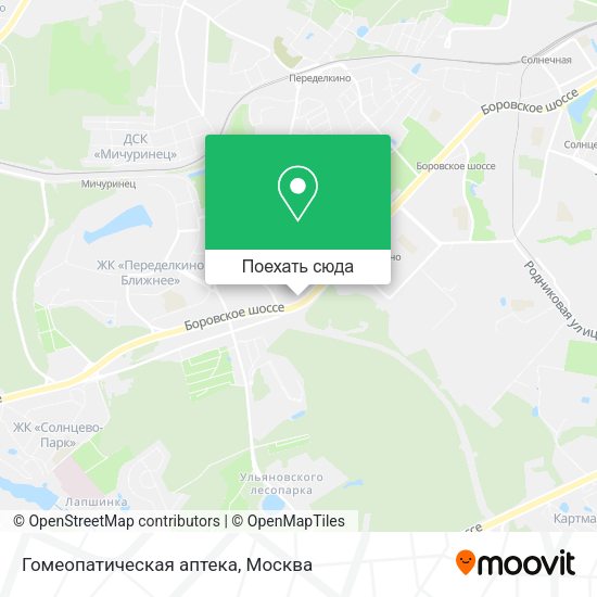 Карта Гомеопатическая аптека