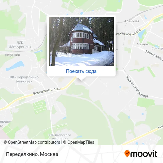 Карта Переделкино