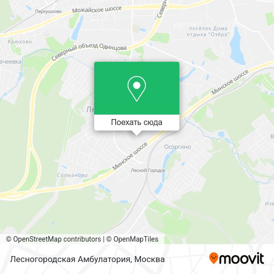 Карта Лесногородская Амбулатория