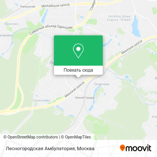Карта Лесногородская Амбулатория