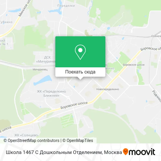 Карта Школа 1467 С Дошкольным Отделением