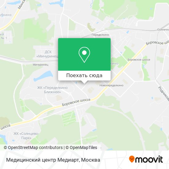 Карта Медицинский центр Медиарт
