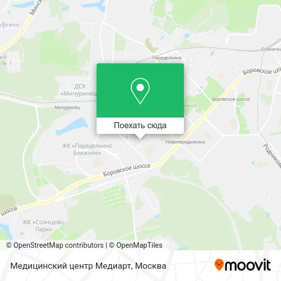 Карта Медицинский центр Медиарт