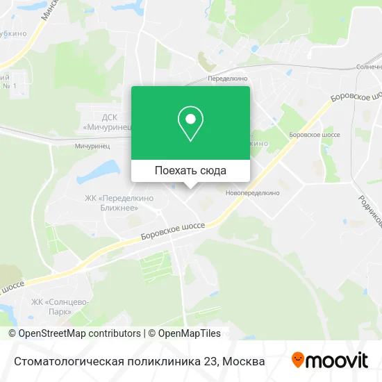 Карта Стоматологическая поликлиника 23