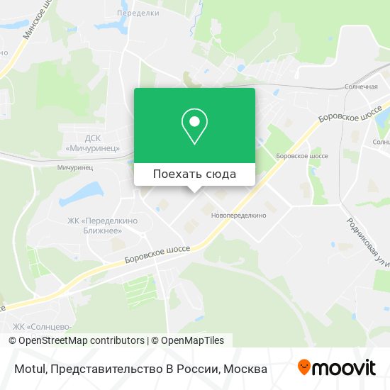 Карта Motul, Представительство В России