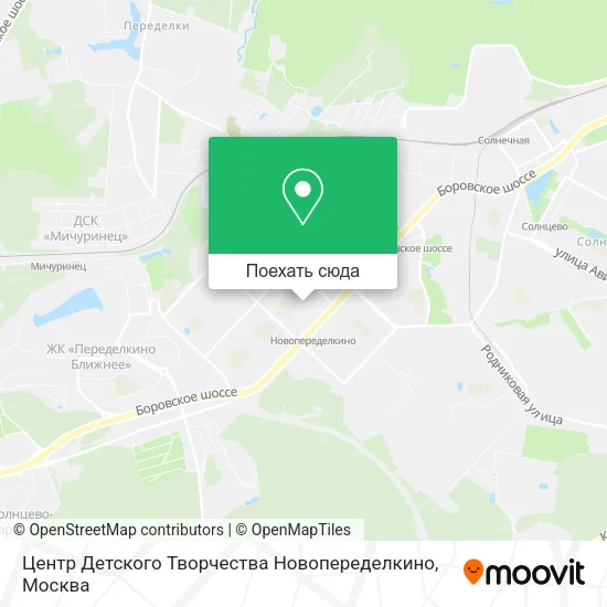 Карта Центр Детского Творчества Новопеределкино