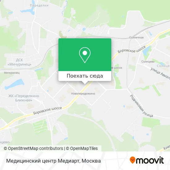 Карта Медицинский центр Медиарт