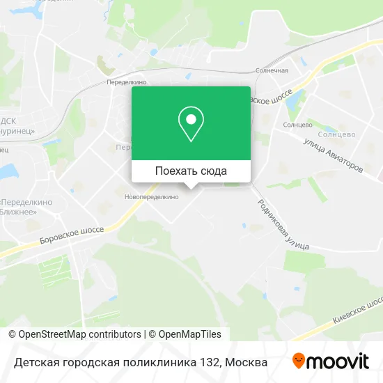 Карта Детская городская поликлиника 132