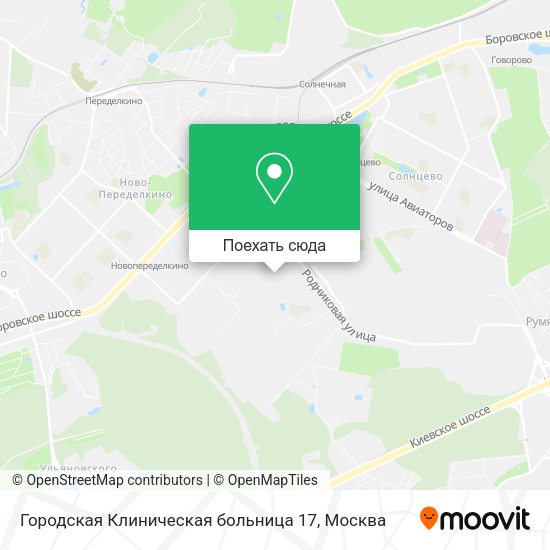 Карта Городская Клиническая больница 17