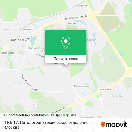 Карта ГКБ 17. Патологоанатомическое отделение