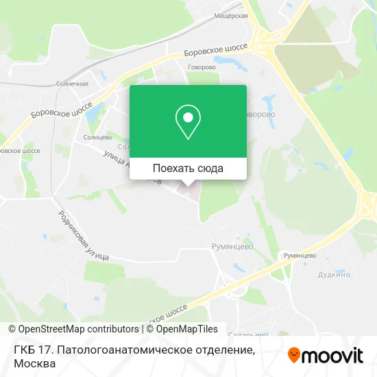 Карта ГКБ 17. Патологоанатомическое отделение