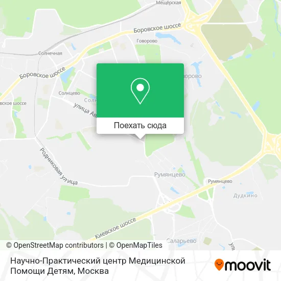 Карта Научно-Практический центр Медицинской Помощи Детям