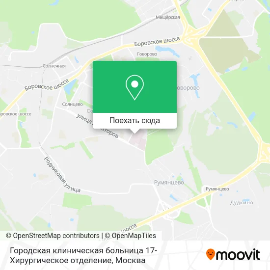 Карта Городская клиническая больница 17-Хирургическое отделение