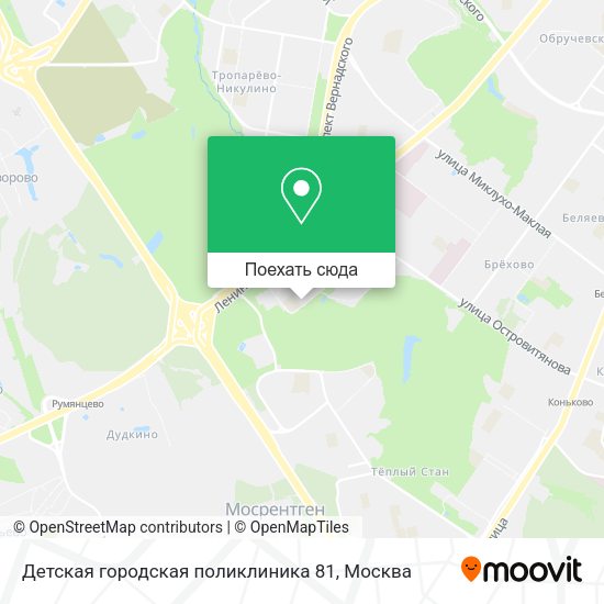 Карта Детская городская поликлиника 81