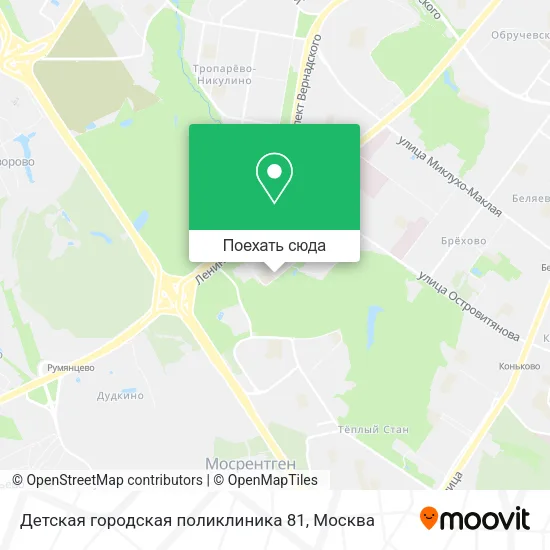 Карта Детская городская поликлиника 81