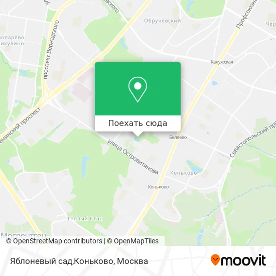 Карта Яблоневый сад,Коньково
