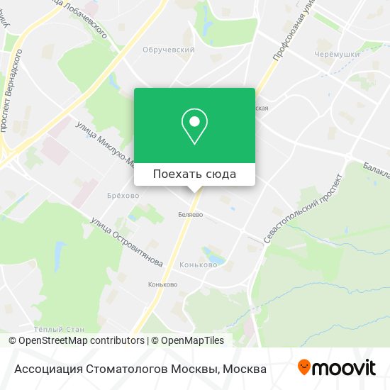 Карта Ассоциация Стоматологов Москвы