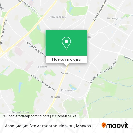 Карта Ассоциация Стоматологов Москвы