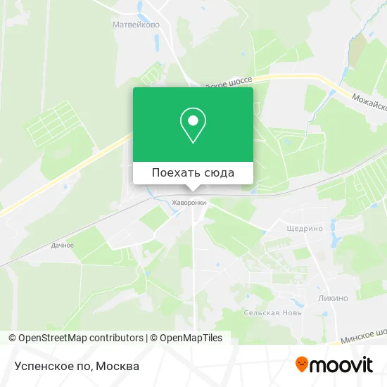 Карта Успенское по