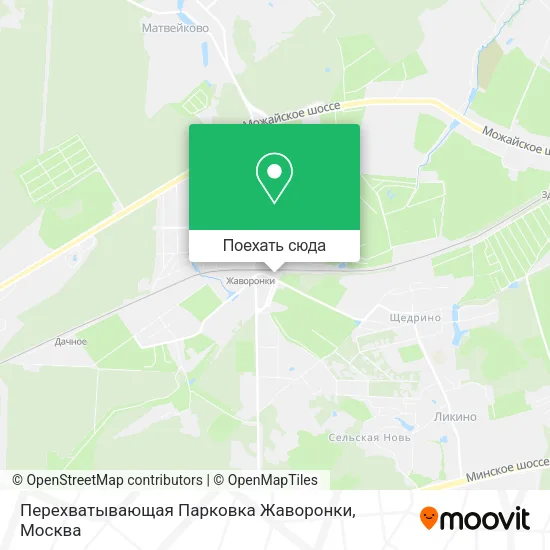 Карта Перехватывающая Парковка Жаворонки