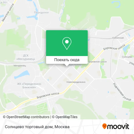 Карта Солнцево торговый дом