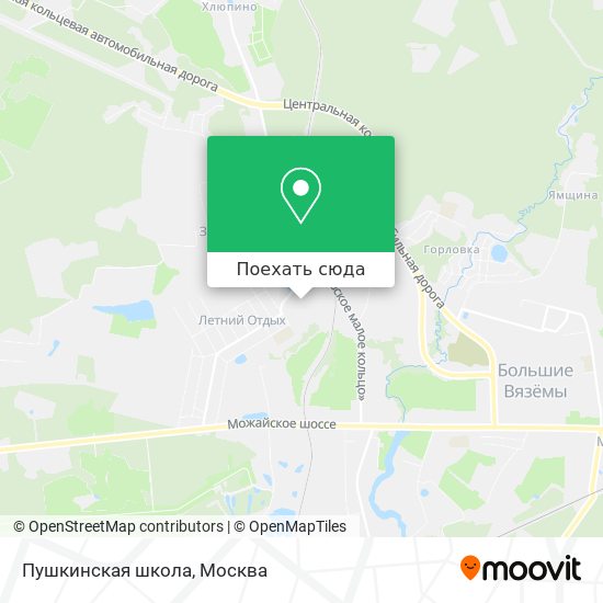 Карта Пушкинская школа