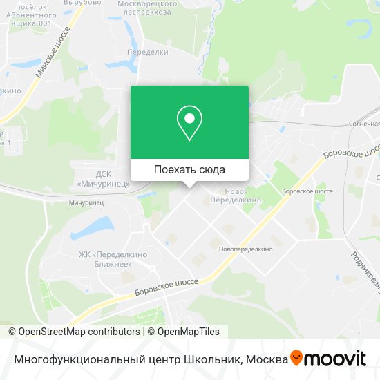 Карта Многофункциональный центр Школьник