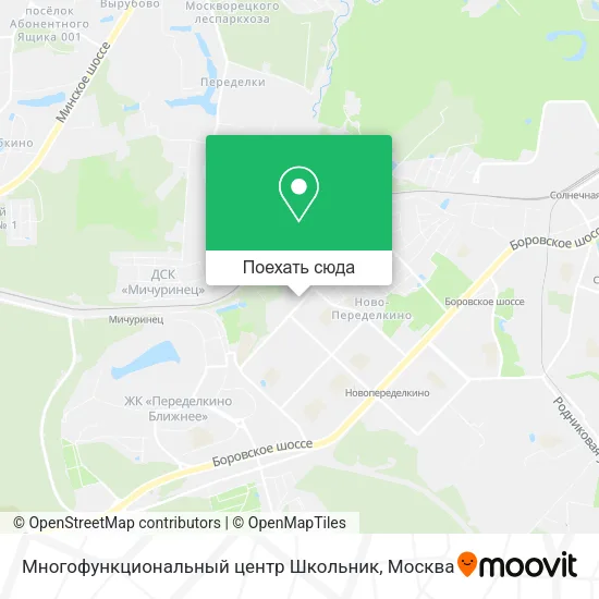 Карта Многофункциональный центр Школьник