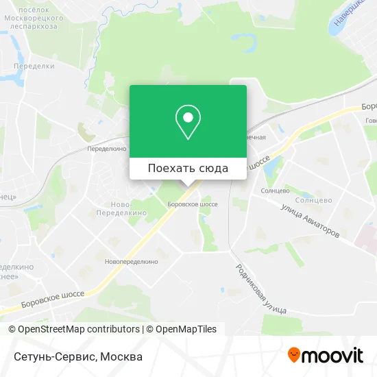 Карта Сетунь-Сервис