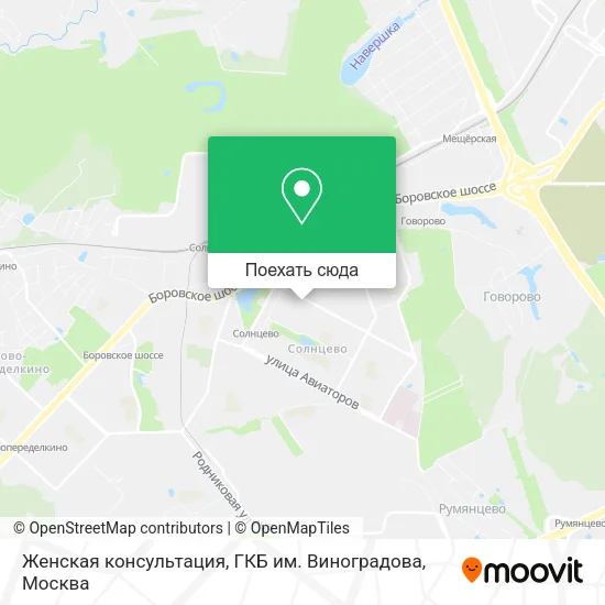 Карта Женская консультация, ГКБ им. Виноградова